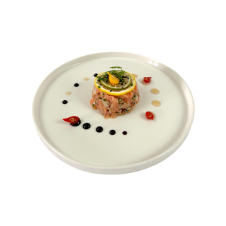 TARTARE DE SAUMON ET NOIX DE SAINT-JACQUES