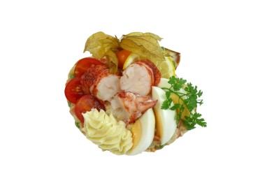 COQUILLE DE LANGOUSTE, MACÉDOINE DE LÉGUMES