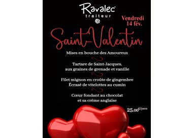 MENU DE LA SAINT VALENTIN